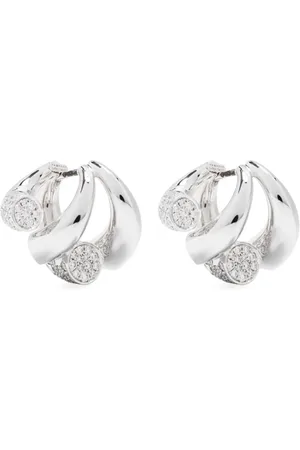 Tabayer 18kt Weißgoldcreolen mit Diamanten