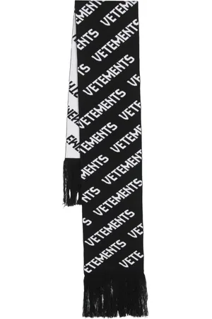 Vetements Merinoschal mit Intarsien-Logo