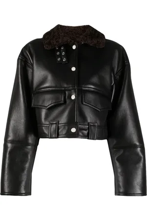 Nanushka Cropped-Jacke aus Leder