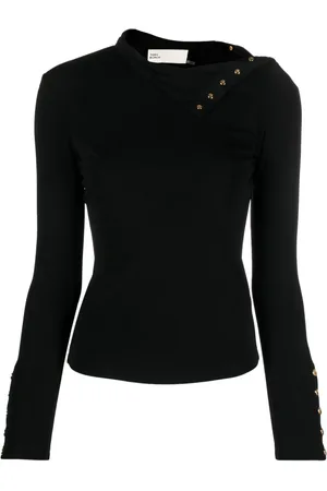 Tory Burch Jersey-Oberteil mit Stehkragen