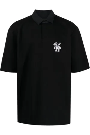 Y-3 Poloshirt mit Logo-Applikation