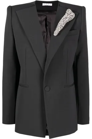 AREA Crystal Bone Blazer
