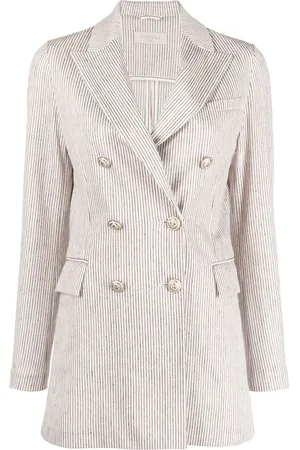 Circolo Doppelreihiger Blazer mit Streifen