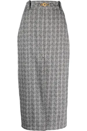 Patou Midirock mit Monogramm-Print