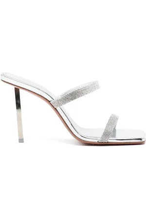 Amina Muaddi Sandalen mit Kristallen 100mm