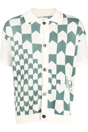 Rhude Gestricktes Poloshirt mit Karo