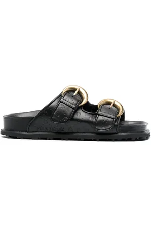 Marine Serre Sandalen mit Logo-Prägung