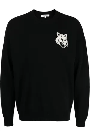Maison Kitsuné Intarsien-Pullover mit Fuchs