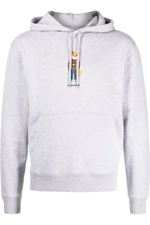 Maison Kitsuné Melierter Hoodie mit Fuchs-Print