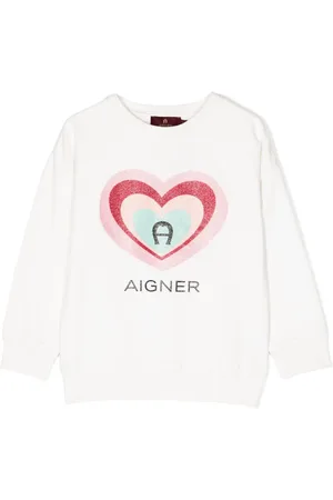 Aigner Sweatshirt mit Herz in Glitter-Optik