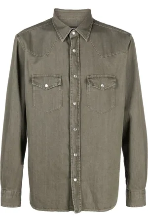 Tom Ford Jeanshemd mit Druckknöpfen