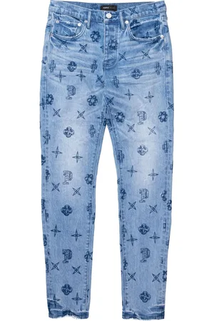 Purple Brand Gerade Jeans mit Monogramm-Print