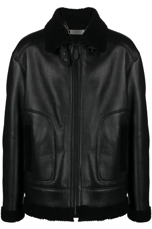 Philipp Plein Lederjacke mit Totenkopf-Print