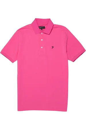 Purple Brand Pikee-Poloshirt mit Logo-Schild
