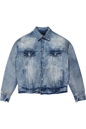 Purple Brand Jeansjacke mit Logo-Prägung