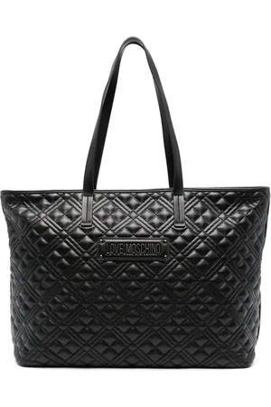 Moschino Gesteppte Handtasche mit Logo-Schild