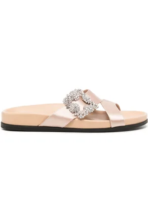 Manolo Blahnik Sandalen mit Kristallen