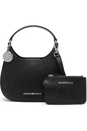 Emporio Armani Shopper mit Logo-Schild
