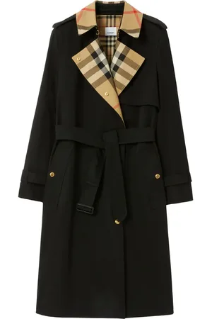 Burberry Trenchcoat mit karierten Einsätzen