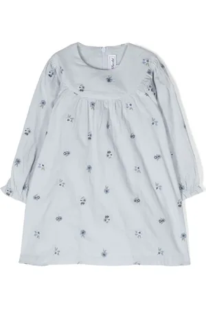 Tartine Et Chocolat Midikleid aus Cord mit Blumenstickerei