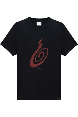 Courrèges T-Shirt mit grafischem Print