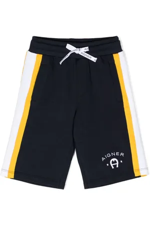 Aigner Gestreifte Joggingshorts mit Logo