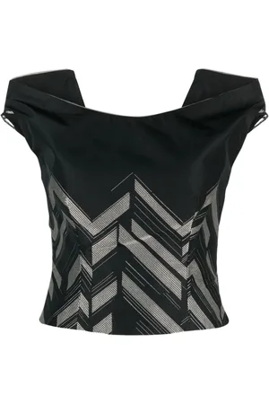 GEMY MAALOUF Top mit Zickzackmuster