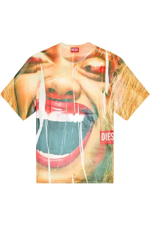 Diesel T-Wasbircoo T-Shirt mit Schimmeroptik