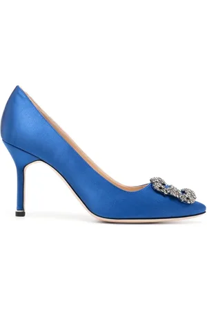 Manolo Blahnik Hangisi Pumps aus Satin 90mm