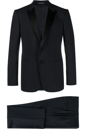 Emporio Armani Anzug mit Satinbesatz