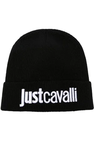 Roberto Cavalli Gerippte Beanie mit Logo-Stickerei
