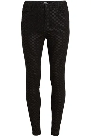 Karl Lagerfeld Skinny-Jeans mit Monogramm-Print