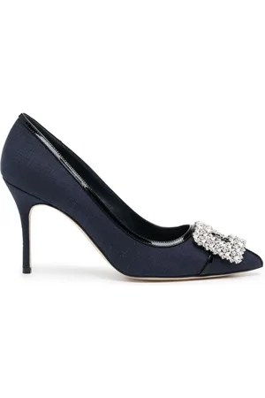 Manolo Blahnik Hangisi Pumps mit Kristallen 80mm