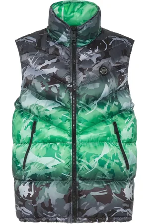 Philipp Plein Gefütterte Weste mit Camouflagemuster