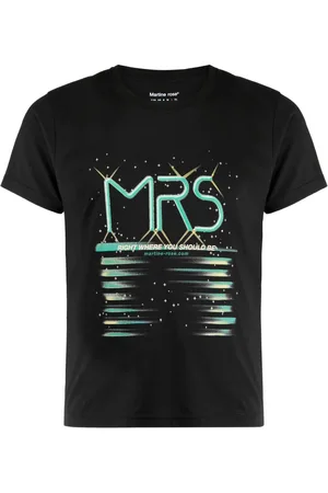 MARTINE ROSE Shrunken T-Shirt mit grafischem Print