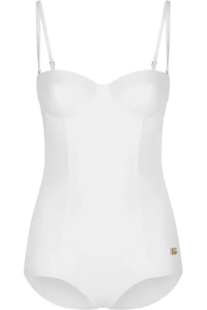 Dolce & Gabbana Badeanzug mit Logo-Schild