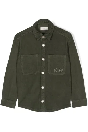 Golden Goose Hemd aus Cord mit Logo-Stickerei