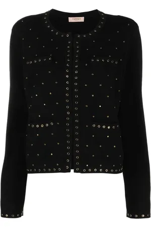 Twin-Set Cropped-Cardigan mit Ösen