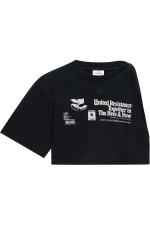 Courrèges Asymmetrisches Cropped-T-Shirt
