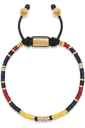 Nialaya Perlenarmband mit Logo-Schild
