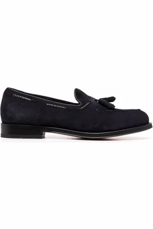 santoni Wildleder-Loafer mit Quasten