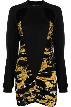 VERSACE Gerafftes Minikleid mit Cut-Outs