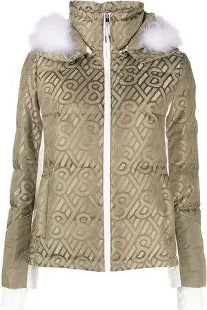 YVES SALOMON Kapuzenjacke mit Monogrammmuster