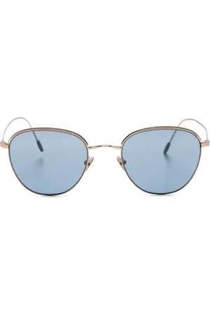 Giorgio Armani Runde Sonnenbrille mit Logo-Gravur