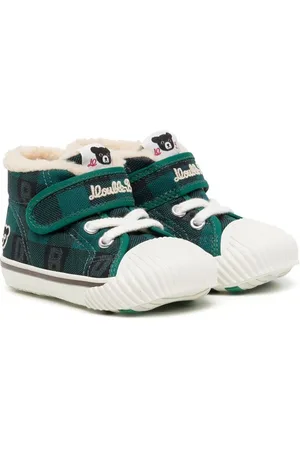 Miki House Karierte Sneakers mit Klettverschluss