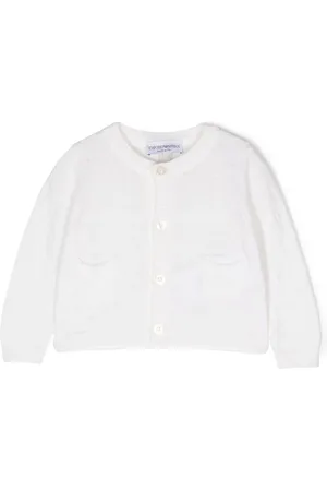 Emporio Armani Cardigan mit Intarsien-Logo