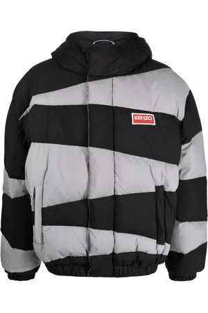 Kenzo Gefütterte Jacke mit Dazzle Stripe-Print