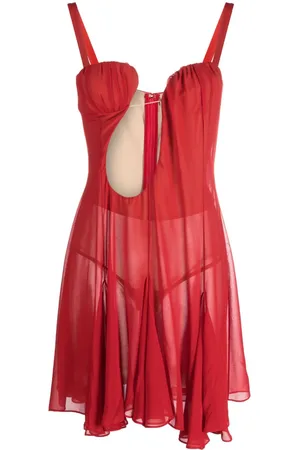 Nensi Dojaka Minikleid mit Cut-Out