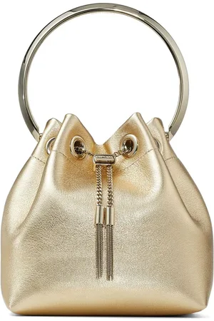 Jimmy Choo Bon Bon Beuteltasche mit metallischem Finish