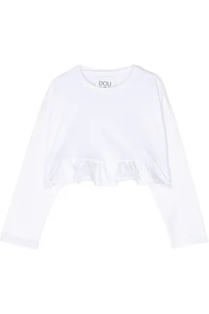 DOUUOD KIDS T-Shirt mit Rüschendetail